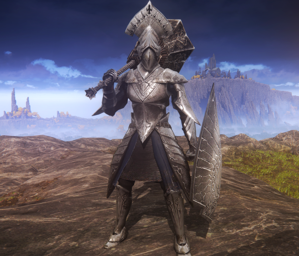 《艾爾登法環》惡魔之魂暗銀鎧甲替換聚獸鎧甲MOD