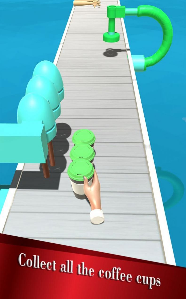 咖啡杯堆疊3D