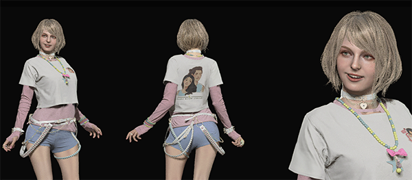 《生化危機4：重制版》阿什莉微笑月亮T恤MOD[正式版]