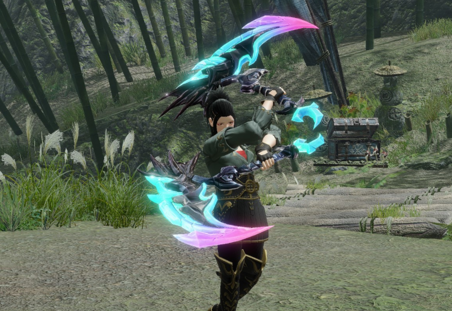 《怪物獵人崛起：曙光》絢麗紫色鐮刀武器MOD