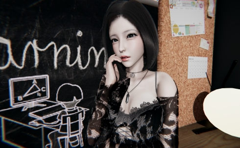 《AI少女》透視黑絲外套極品美女MOD