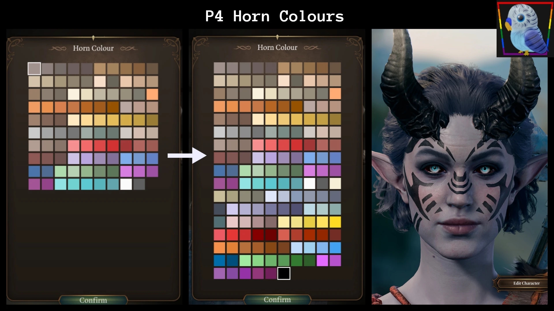 《博德之門3》P4自定義角的顏色MOD