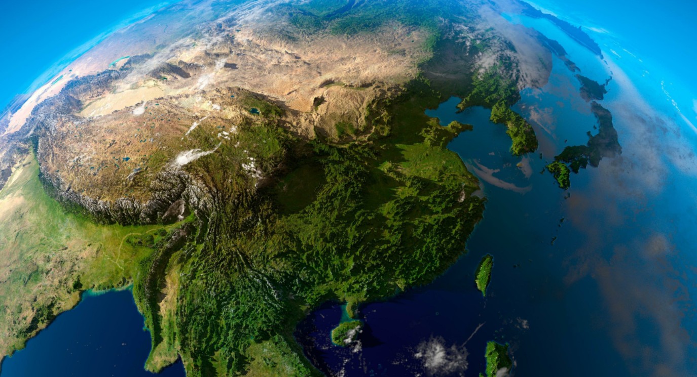 《Wallpaper Engine》中國地形衛星云圖動態壁紙