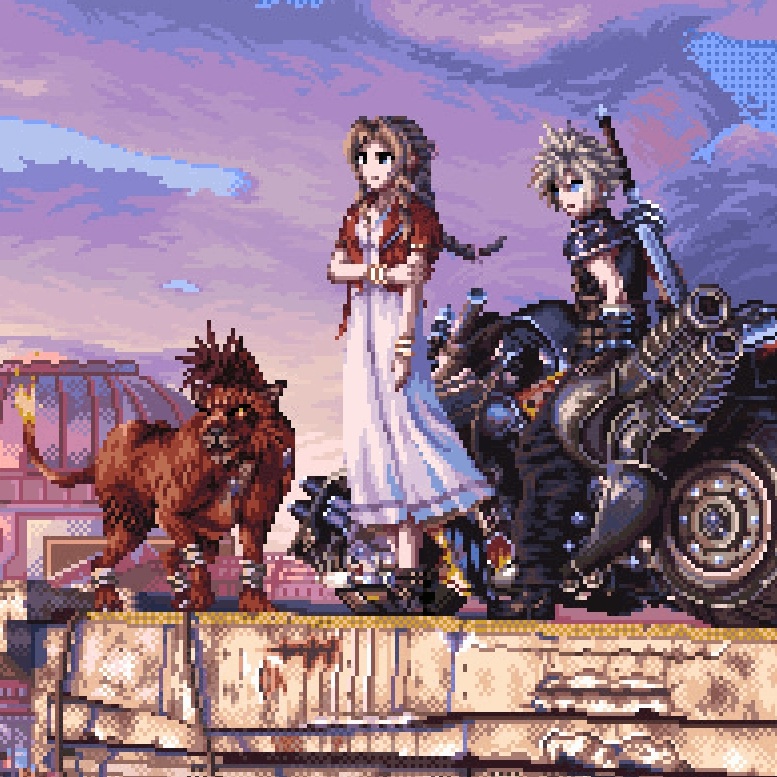 《Wallpaper Engine》最終幻想7像素風四人組動態壁紙