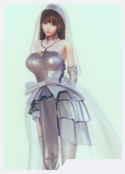 《AI少女》白色露肩婚紗誘人曲線美少女MOD