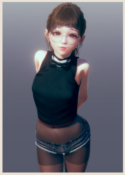 《AI少女》身材嬌小的可愛黑絲女秘書MOD