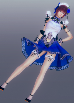《AI少女》藍(lán)色飄逸短裙大白腿美少女MOD