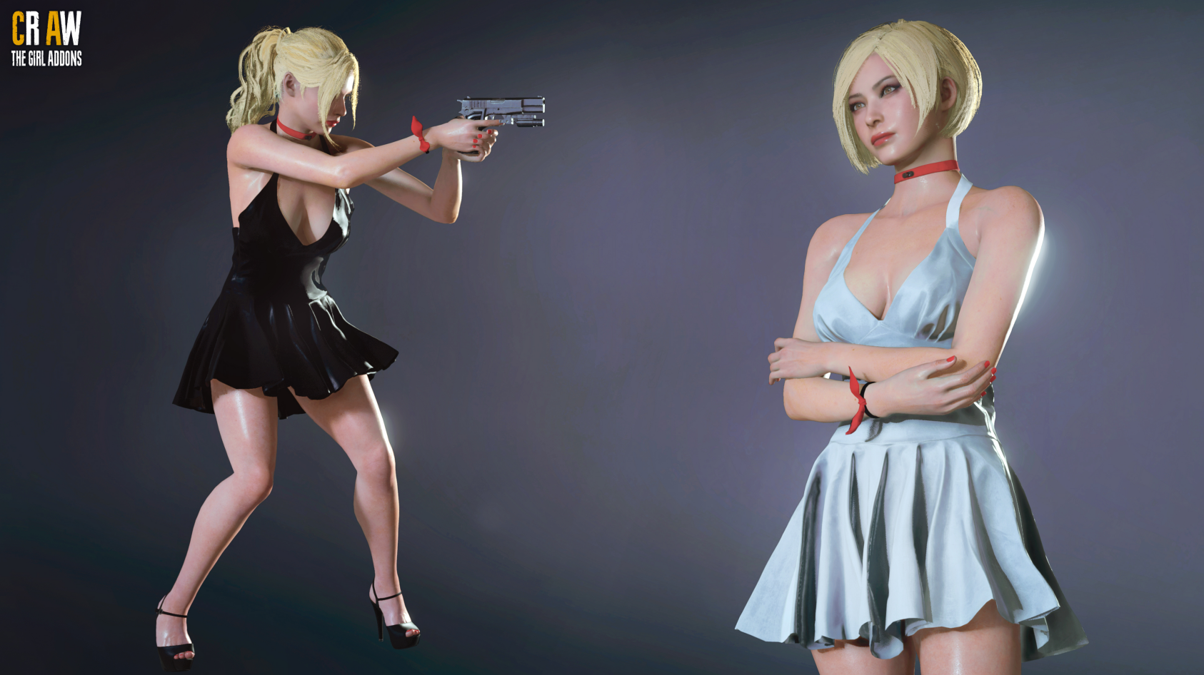 《生化危機2：重制版》克萊爾紅裙艾達白裙禮服MOD