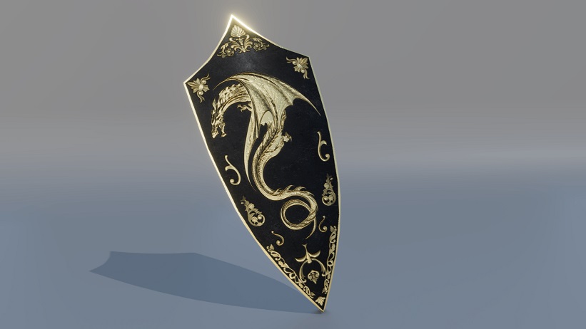 《艾爾登法環(huán)》龍紋盾替換獸紋熨斗形盾MOD