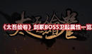 《太吾繪卷》劍冢BOSS衛(wèi)起屬性一覽