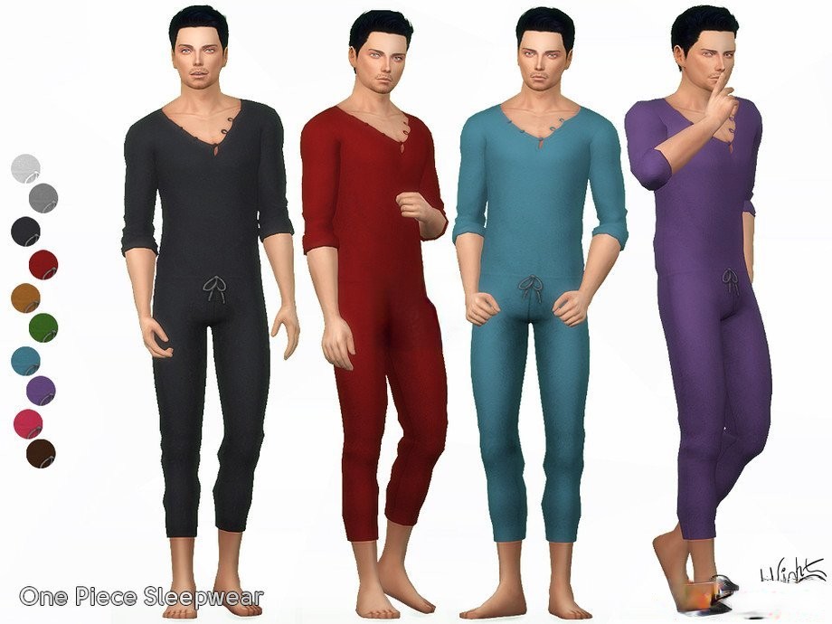《模擬人生4》男款連體睡衣MOD