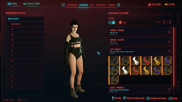 《賽博朋克2077》女V性感乳膠長手套MOD[支持v2.1]
