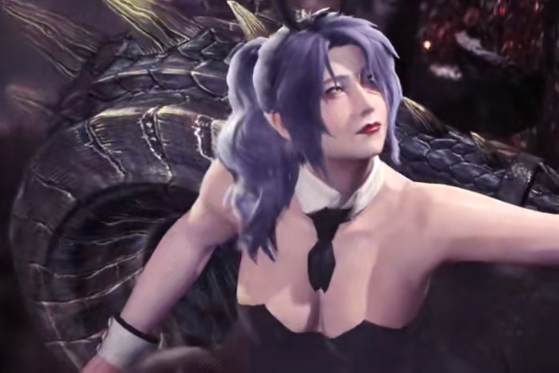 《怪物獵人世界：冰原》黑絲兔女郎外觀MOD