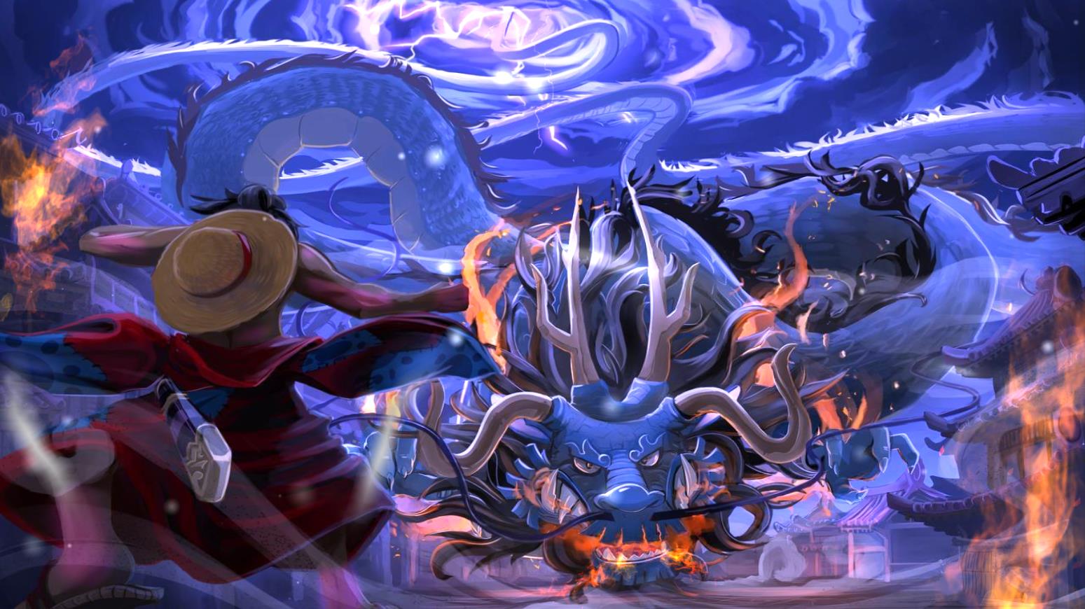 《Wallpaper Engine》海賊王路飛vs凱多動態壁紙