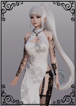 《AI少女》白色旗袍長發美人MOD