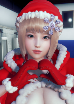 《AI少女》金色短發紅色圣誕裝小姐姐MOD