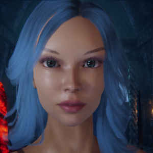 《懲戒魅魔》藍(lán)發(fā)粉唇優(yōu)雅美人捏臉MOD