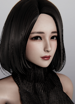 《AI少女》黑色短發性感毛衣魅惑女郎MOD