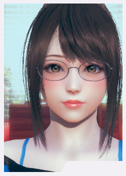 《AI少女》黑色馬尾藍色吊帶裙眼睛御姐MOD
