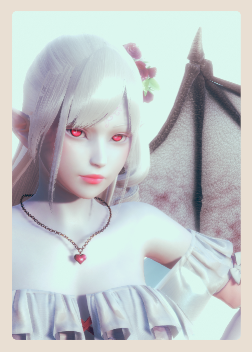 《AI少女》銀發(fā)紅眼蝙蝠翅膀吸血鬼小姐姐MOD