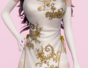 《ROOM Girl》白色旗袍MOD