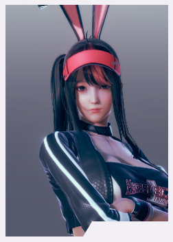 《AI少女》性感黑長直賽車手兔女郎MOD