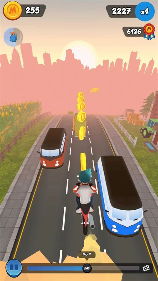 無盡的摩托車駕駛