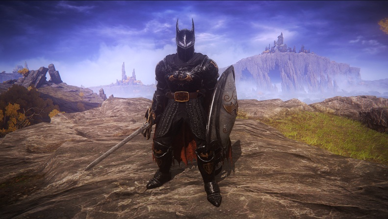 《艾爾登法環》中世紀黑騎士套替換黑刀套MOD