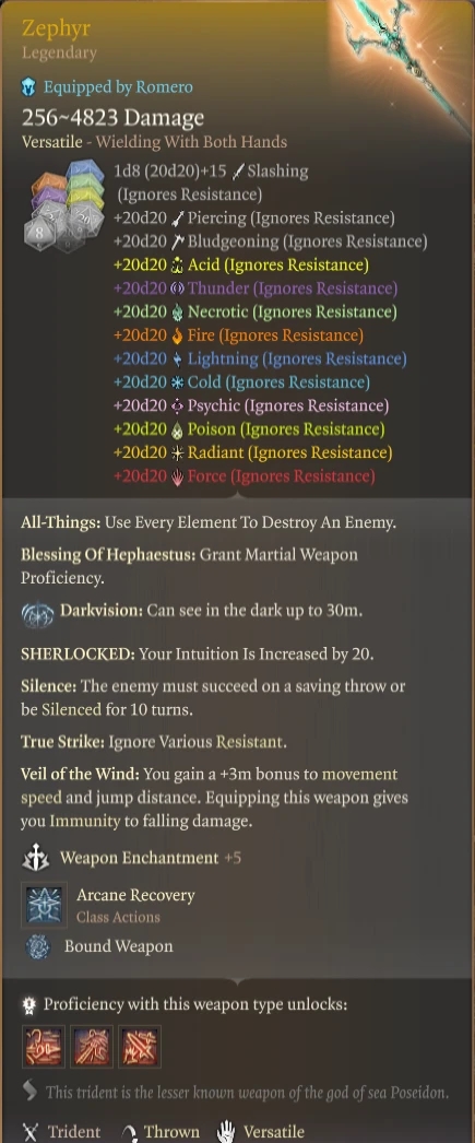 《博德之門3》作弊物品-三叉戟MOD
