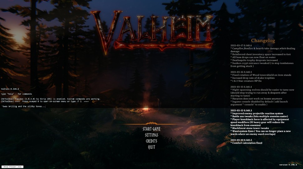 《Valheim：英靈神殿》控制臺禁用解除MOD