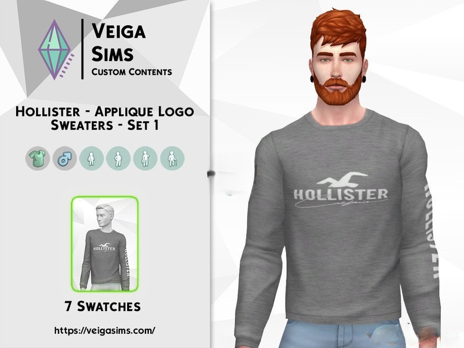 《模擬人生4》Hollister簡潔毛衣MOD