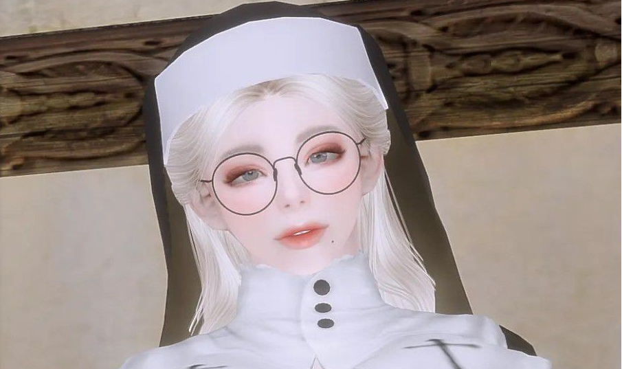 《上古卷軸5：天際重制版》性感女隨從Niece修女MOD