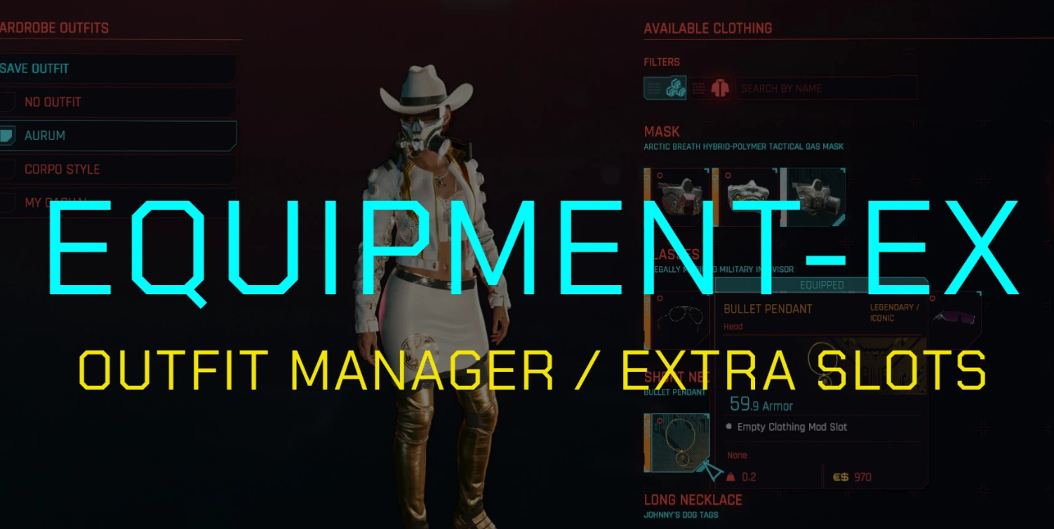 《賽博朋克2077》EquipmentEX幻化系統v1.1.10[支持v2.1]