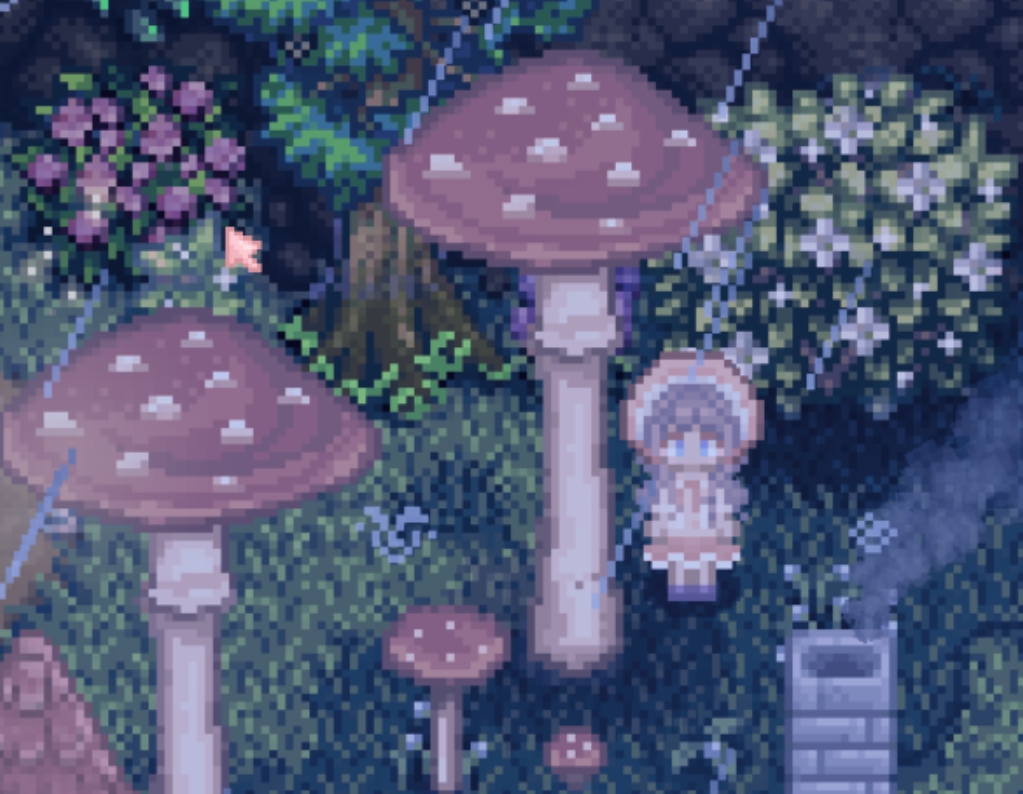 《星露谷物語》更逼真的蘑菇樹MOD