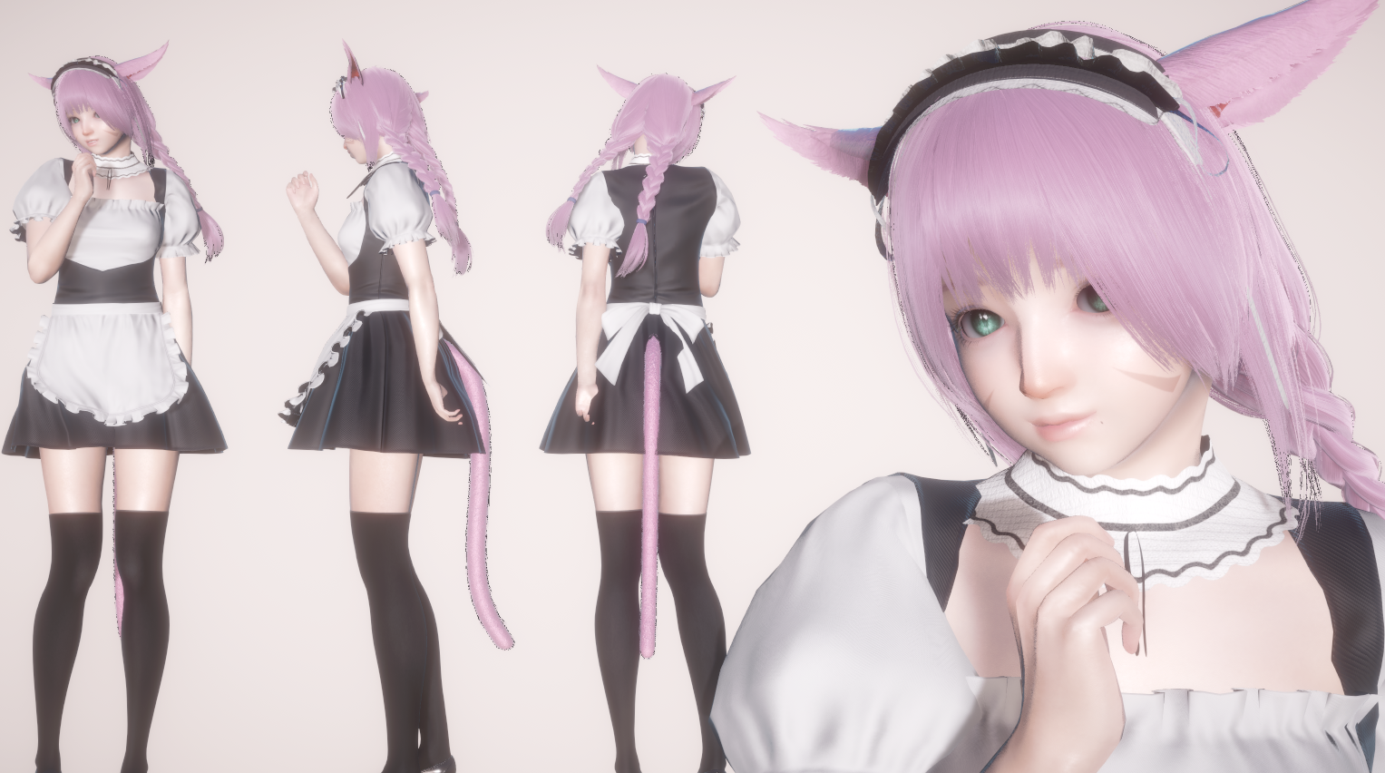 《AI少女》粉毛獸耳女仆裝美少女MOD