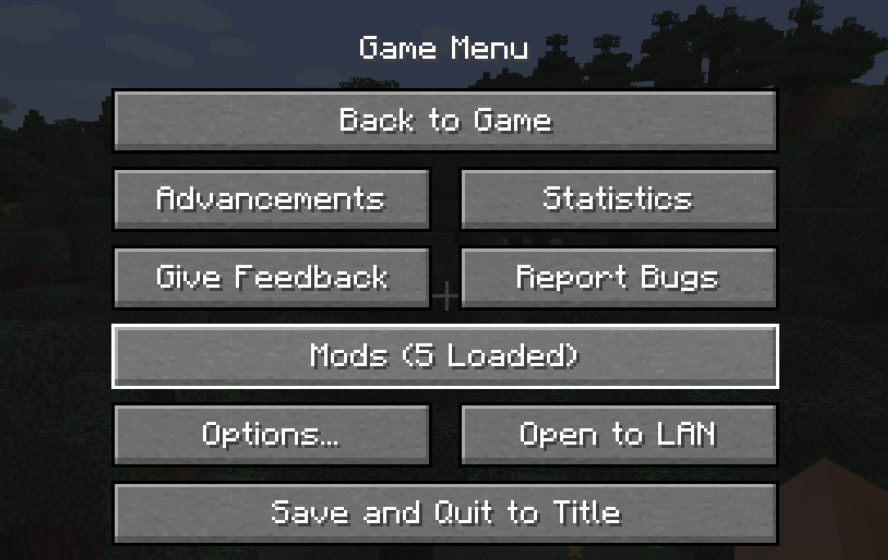 《我的世界》1.18.1菜單模組按鈕MOD