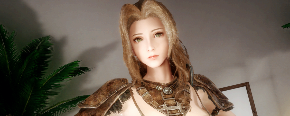 《上古卷軸5：天際重制版》最終幻想7絕美愛麗絲臉部預設MOD