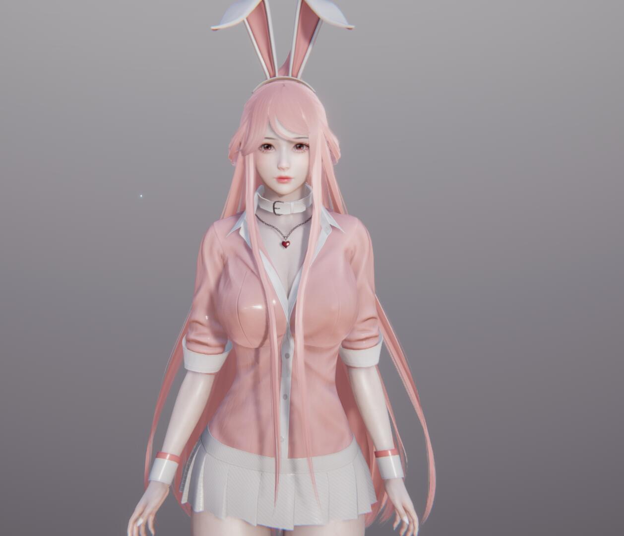《AI少女》活力十足的粉色兔兔女孩MOD