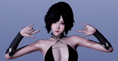 《AI少女》黑色卷發誘人禮服小姐姐MOD