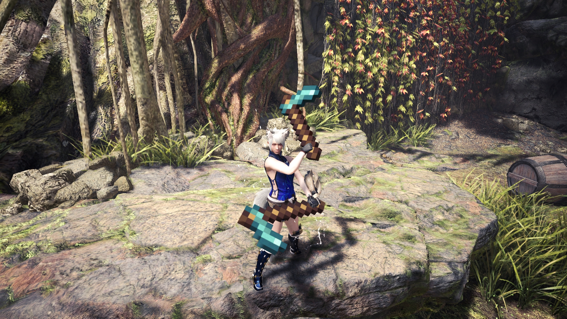《怪物獵人：世界》我的世界武器包MOD