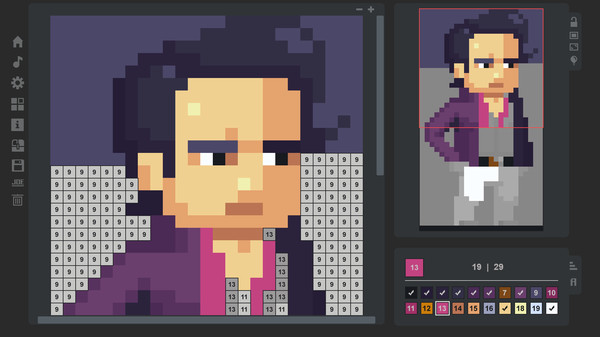 著色游戲：像素