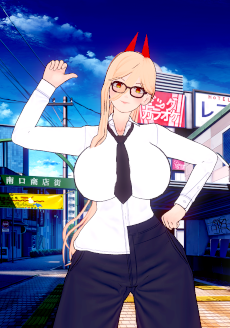 《戀活Sunshine》電鋸人帕瓦戴眼鏡MOD