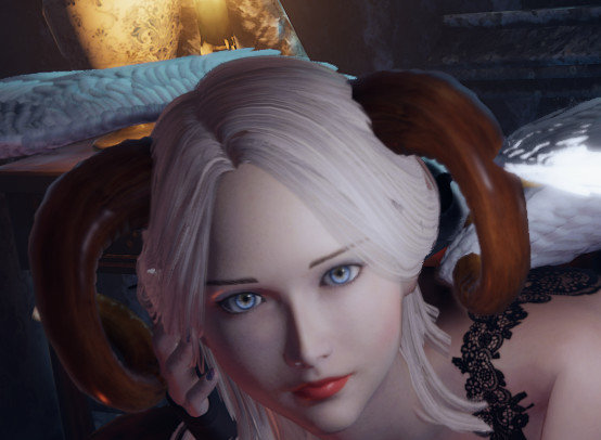 《懲戒魅魔》蕾絲內衣羊角魅魔捏臉MOD