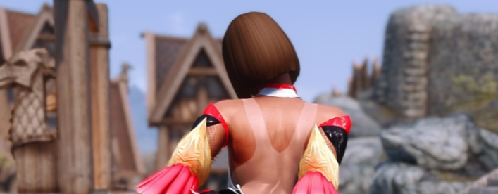 《上古卷軸5：天際重制版》對魔忍雙馬尾美少女雪風套裝MOD