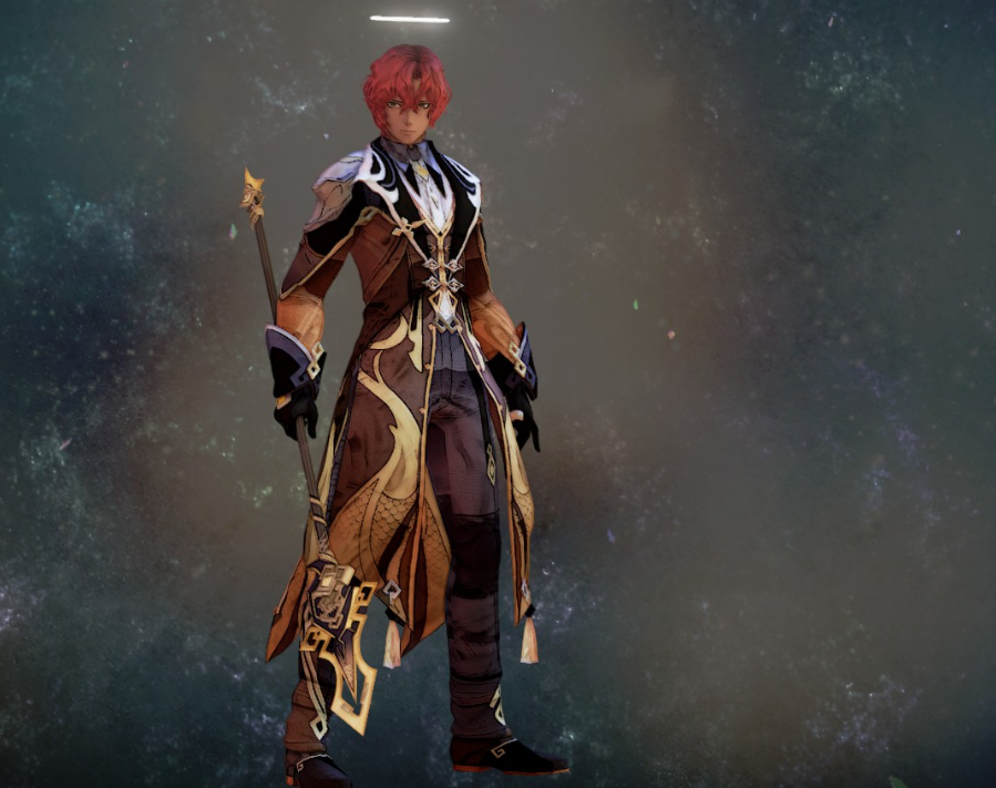 《破曉傳說》杜歐哈林穿上鐘離服裝MOD