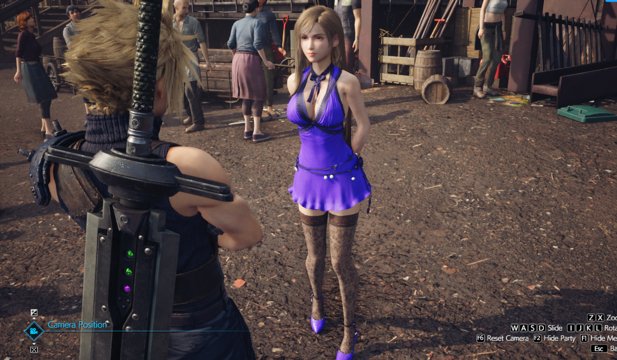 《最終幻想7：重制版》蒂法性感花紋黑絲MOD