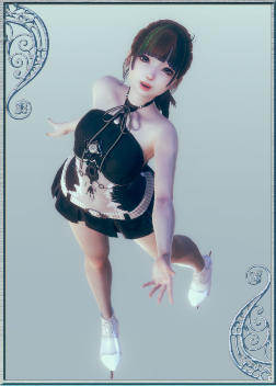 《AI少女》黑色馬尾辮清涼露背裙美少女MOD