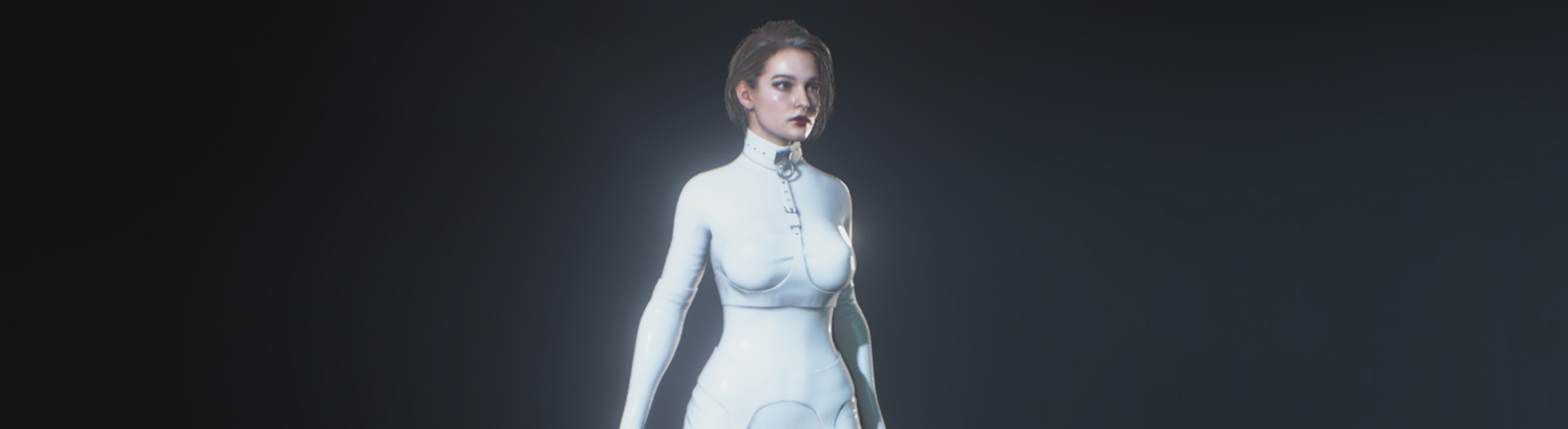 《生化危機3：重制版》吉爾純白吊帶皮膠服裝MOD