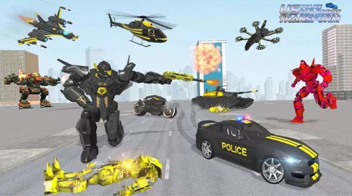 美國警用機器人汽車大戰