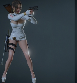《生化危機2：重制版》克萊兒白色搜查官MOD